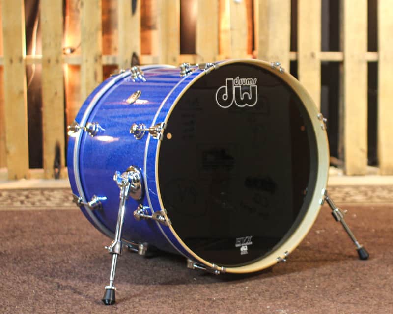 DW Performance Blue Sparkle Bass Drum - 16x20 image 1