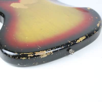 1976 Fender Jazz Bass BODY Sunburst ASH Super GREAT Heavy Wear USA 3-Bolt Weight 6.4 lbs 1970's Vintage image 17