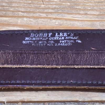 Original 1953 Bobby Lee No-Mishap Guitar Strap *Brown Leather* image 1