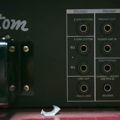 Kustom TRT100 100 Watt Tube Guitar Amplifier Head Red Tuck and Roll image 5