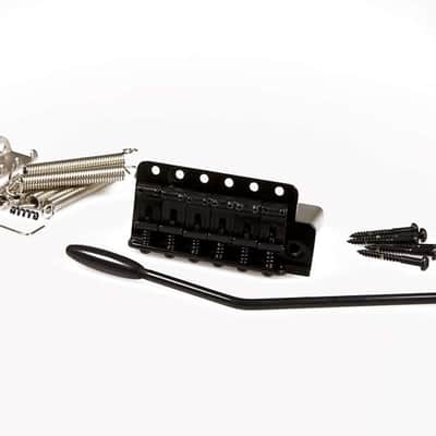 Kluson Vintage Steel Block Tremolo Bridge, Contemporary Narrow Spacing, Black - KNTSB image 3