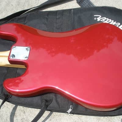 1997 Fender California Series Precision Bass Special USA - Candy Apple Red w Gold Guard - Clean! image 5