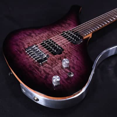 Dean Gordon Virtus 6 Quilt Maple Trans Purple Burst Electric Guitar With Soft Case USED image 1