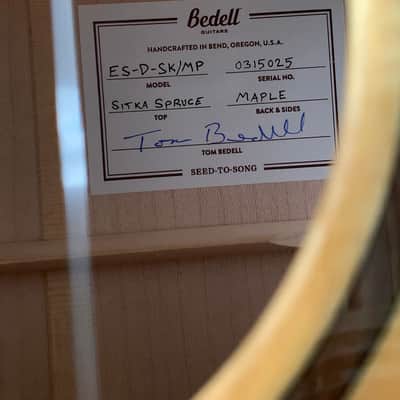Bedell Earthsong ES-D-SK/MP 2000’s - Natural Bigleaf Maple, Sitka Spruce image 10