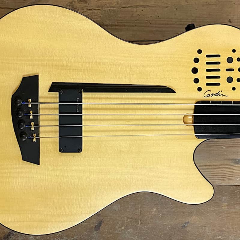 2000s Godin A4 Ultra Fretless Natural