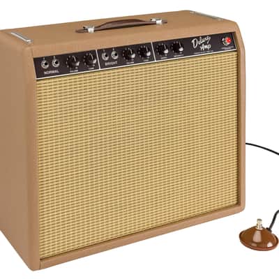 Fender '62 Deluxe Amp Reissue 2-Channel 20-Watt 1x12" Guitar Combo - Brown / Wheat image 4