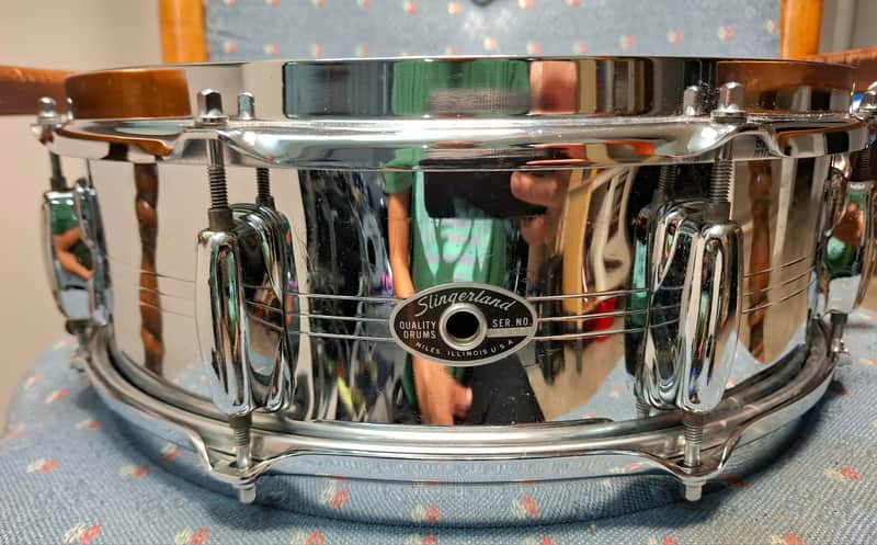 Slingerland Sound king model No.130 - Gene Kruppa Chrome Over Brass Snare image 1