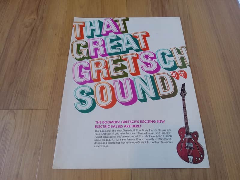 Vintage 1968 Gretsch Bass/Bass Amplifier Catalog! Rare, Original Case Candy, Paperwork! image 1