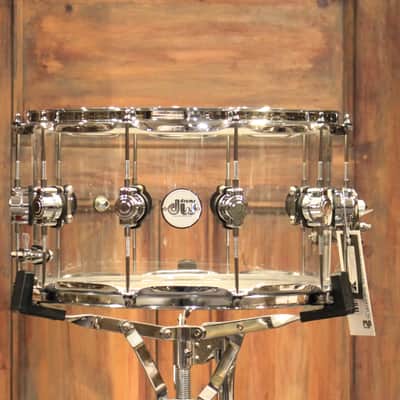 DW Design Clear Acrylic 8x14 Snare Drum - New! image 1