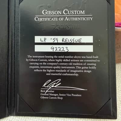 Gibson Custom Shop '59 Les Paul Standard Reissue R9 2012 With COA image 13
