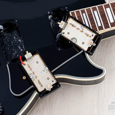 2000 Epiphone by Gibson Les Paul Custom Black Beauty LPC-80 w/ Case & Open Book Headstock, Japan Fujigen image 15