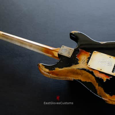 Fender Stratocaster Black Left Handed Heavy Aged Relic image 3