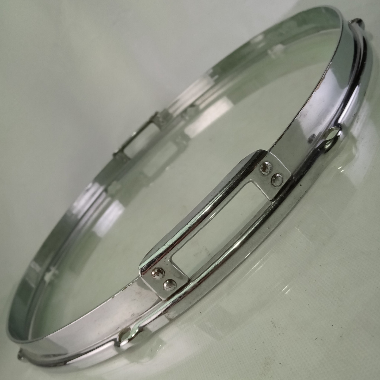 Slingerland 15" Chrome Radio King Resonant Snare Drum Rim/Hoop Riveted Gates 40s — main photograph