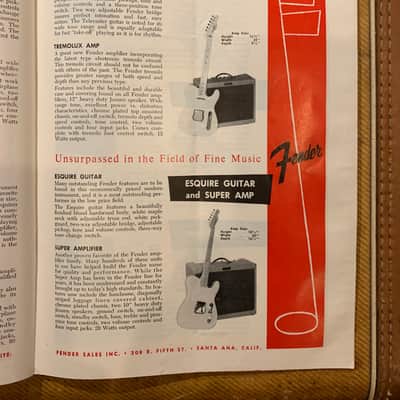 1955 Fender instrument catalog still in Down Beat magazine image 4