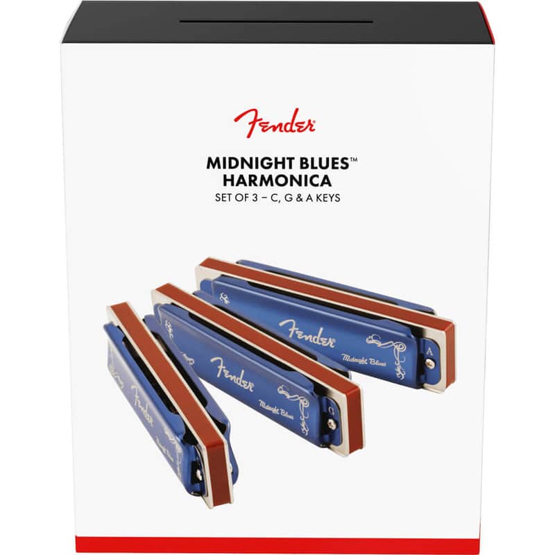 Fender Midnight Blues Diatonic Harmonica (3-Pack) image 2