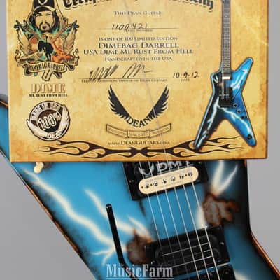 Dean USA Dime Series Rust From Hell Left Handed Handpainted Electric Guitar with Case image 6