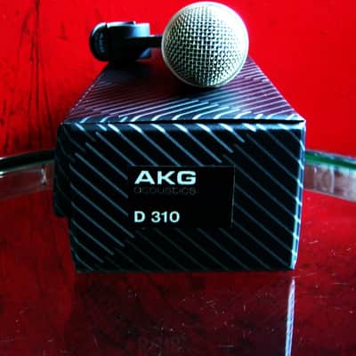 Vintage 1970's AKG D310 dynamic cardioid microphone Low Z w accessories # 1 D190E D1000E D330BT image 5