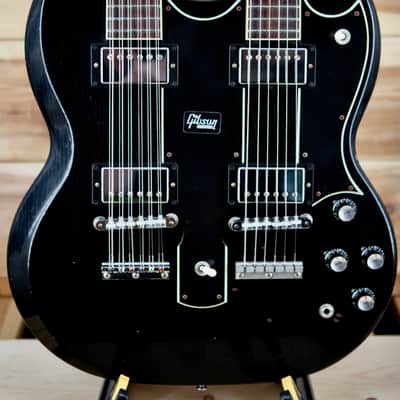 Gibson SLASH 1966 EDS-1275 DOUBLENECK - SIGNED/AGED 2019 - Black image 2