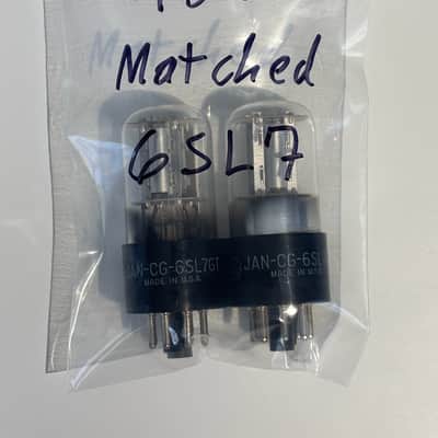 Matched Pair GE 6SL7 Vacuum Tube Circa-1960s-Glass image 4
