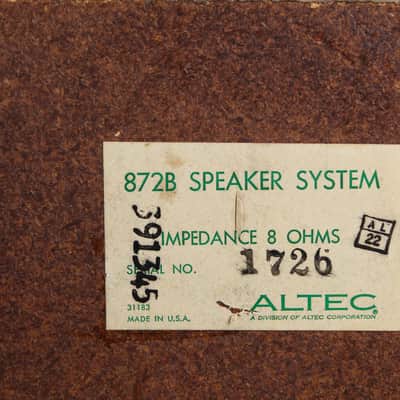 Altec MADRID 872B Speaker System Pair of Speakers Bookshelf Loudspeaker System image 11