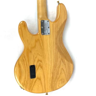 Ernie Ball Music Man Sting Ray 4 Fretless (Modified) 2000 Natural Ash image 13