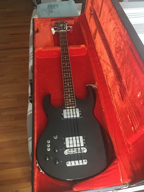 1977 Carvin Bass Guitar SB125 Black Left Handed image 1