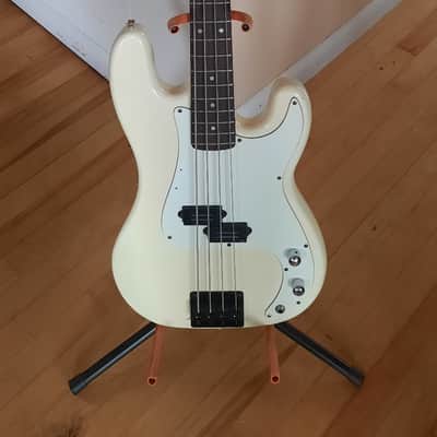 Lado 'The Hawk' 1980s Aged Olympic White Bass Guitar image 3