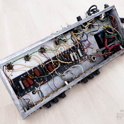 1969 Fender Bassman Drip Edge Silverface Vintage Tube Amp w/ 2x12 Cab, Fully Serviced, Black Panel AA864 image 15