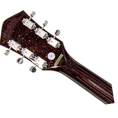 Silvertone 1423 Series Single Cut Guitar - Red Silver Flake Burst image 5