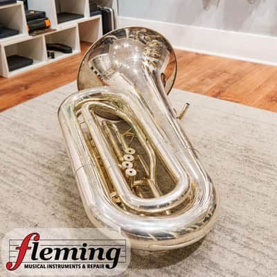 Miraphone CC1291 Professional 5-Valve 5/4 CC Tuba - Silver Plate image 11