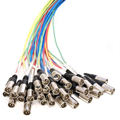 32 Channel XLR TRS Combo Splitter Snake Cable - two 15' XLR trunks Rack Mount image 6