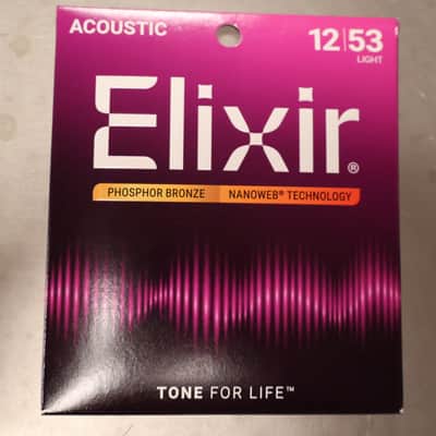 Elixir 16052 Acoustic Phosphor Bronze 012-53 with NANOWEB image 1