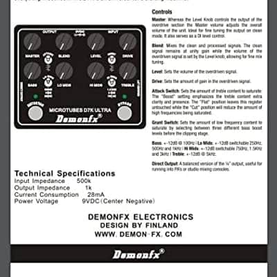 Demon FX Microtube D7K "Bass" Preamp Numerous Set Options Fast U.S.Ship No wait ! image 5