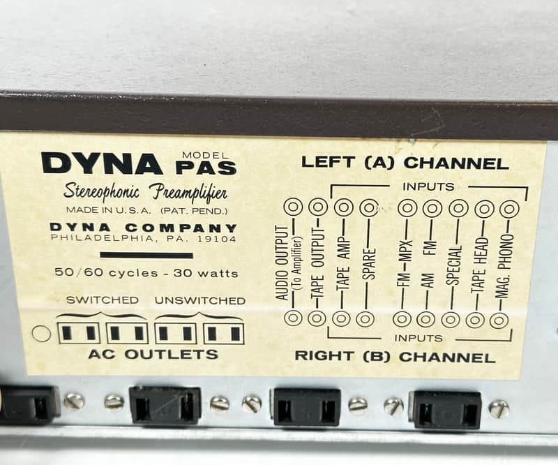 Dynaco Dyna PAS Stereo Tube Preamplifier | Reverb