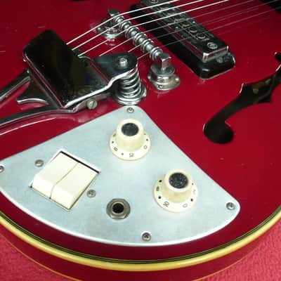 Teisco EP-2L Hollow Body Electric Guitar Japan Vintage 1960's Red image 2