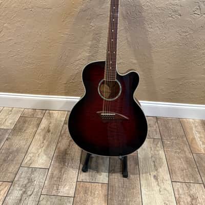 Dean JC-QM-12-TGE Jumbo Cutaway Acoustic-Electric 12-String Guitar 2008 - Tiger Eye Gloss Quilted Maple image 2