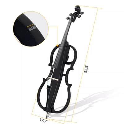 New 4/4 Quality Electric Cello Black Comb Set Case Bow Rosin image 1
