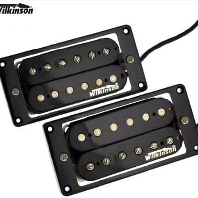 Wilkinson Premium WHHB AlNiCo V Humbucker Pickup Neck/Bridge Set - Black image 1