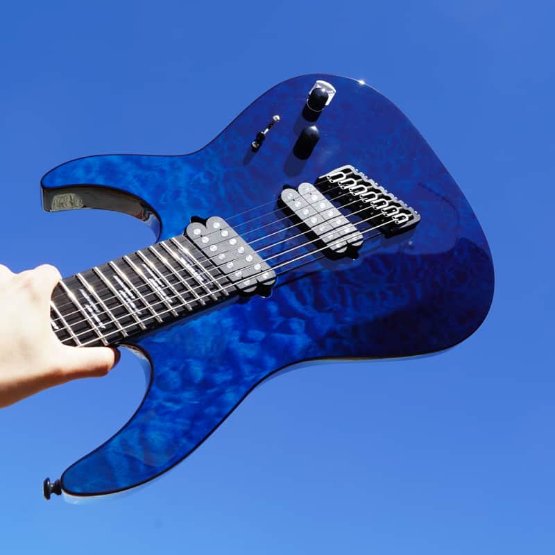 Schecter DIAMOND SERIES Reaper-7 Elite Multiscale - Deep Ocean Blue 7-String Electric Guitar