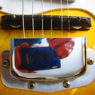 Harmony H-15 Bobcat Guitar, 1960's, Sunburst, 2 Dearmond Pickups, Case image 6