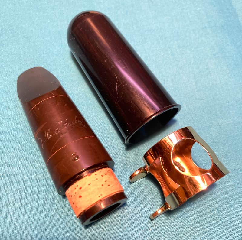 Bundy #3 Clarinet Mouthpiece-Hard Rubber-Made c.1960's-New Cork-w/Lig and Cap image 1