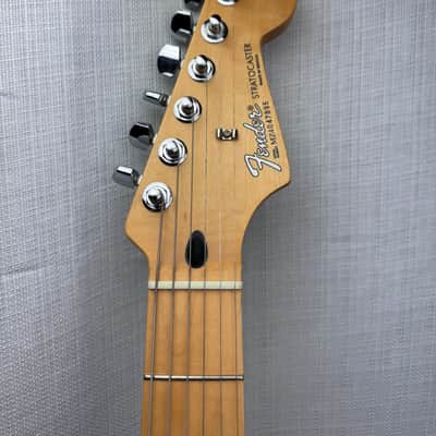 Fender  Stratocaster  2000s  - Red Satin Electric Guitar Signed By Rod Stewart Certified By JSA image 5