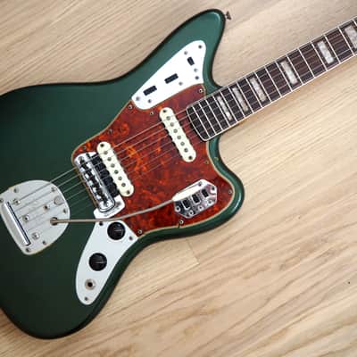 1966 Fender Jaguar Vintage Offset Electric Guitar Sherwood Green w/ohc image 1
