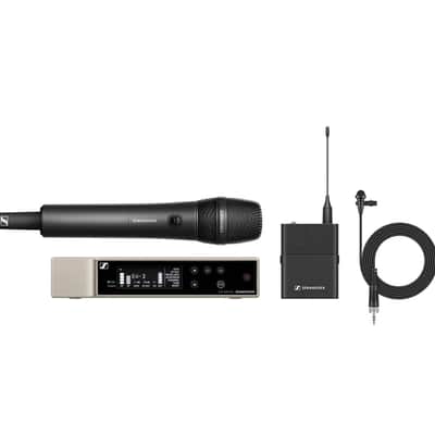 Mint Sennheiser Combo Wireless Handheld & Lavalier Microphone System Bundle with 10ft Pig Hog Mic Cable, 4 AA Batteries & Polishing Cloth â€“ EW-D ME2/835-S (R4-R9), Clear Digital Audio, UHF Transmission image 10