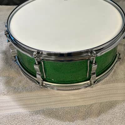 Ludwig Green Sparkle Jazz Festival Snare Drum - Excellent - 1960s image 16