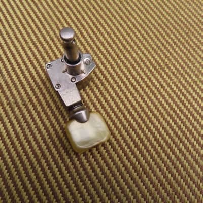 GROVER 1950's PAT PEND TUNER NICKEL IVORY TIP FLAT BACK FUTURA VINTAGE ORIGINAL USA BASS SIDE #2 image 2