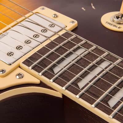 Vintage V100 ICON Electric Guitar ~ Distressed Tobacco Sunburst (V100MRTSB) image 9