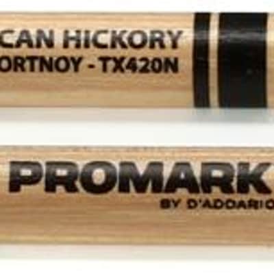 Promark Hickory 420 Mike Portnoy Nylon Tip (8-pack) Value Bundle image 1