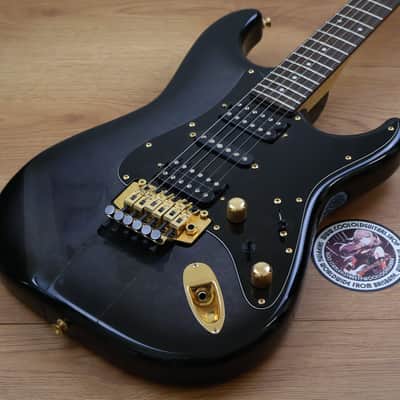 1980's Fender Japan STR-75 HSH Superstrat (Black/Grey Burst) image 1