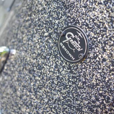 Gretsch Renown Blue metal sparkle Maple black silver blue Drum set kit 22 bass 16 12 tom 3 piece image 9